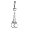 Keychains Creative Man Handcuff Keychain Charms Pendant Car Key Keyring Handbag Chain Chaveiro