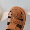 Sandals Summer Boys' Shoe Leather Cut Closed Toe Girls' Sandals Soft Sole Outdoor Toddler Sandals EU 15-25 230613