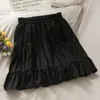 Röcke Damen Sommer Sexy Hohe Taille Schlank Plissee A-Linie Miniröcke Koreanische Mode Lässig Kurz Schwarz Weiß Rock Alt Kleidung Weiblich 230612