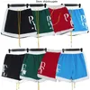 Designer-Shorts von RHUDE, SS, Schwarz-Weiß-Kontrast, reduzierte Pille, High-Street-Sport, lässig, locker, Basketball, Strand, Caprihose