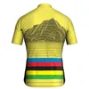 Racing Jackets Summer Bike Wear Short Sleeve Shirt Road Men Cycling Jacket MTB Top Downhill Yellow Regular Jersey Clothes Stretch Back