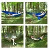 Hängmattor Portable Outdoor Camping Hammock Person Go Swing With Net Hanging Bed Ultralight Tourist Sleeping Hammock