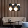 Candeeiros pendentes Lustre Criativo Villa Apartamento Candeeiro Nordic Flannelette Ball Designer Light Luxury Bar