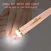 Nagelkitsatser Electric Drill med LED -skärare Mill för manikyrpedikyrmaskin Set USB uppladdningsbar professionell nagel svarv 230613