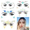 3D Acrylic Glitter Rhinestone Temporary Sexy Face Tattoo Sticker DIY Kids Holiday Party Masquerade Body Facial Jewelry Tattoo