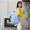 Рюкзаки корейские нейлоновые повседневные женщины рюкзак Canvas Book Bearg Sacks Speepy Style Back для подростков девочек мех бал Ball Toy Bag 230613