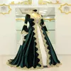 Robe De Mariée Turque Marocaine Verte Traditionnelle 2023 Élégante Une Ligne Velours Gothique Église Robes De Mariée Or Dentelle À Manches Longues Vestidos De Novia hippie Robes Mariee