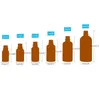Amber Glasflaskflaskor med svart fin dimspumpsprut designad för eteriska oljor Parfymer Rengöringsprodukter Aromaterapiflaska xqmm