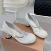 Scarpe eleganti Mesh Strass Donna Pompa Punta tonda Bella Zapatillas Mujer Tacco a spillo Donna Perla Moda di alta qualità Pompe Donna