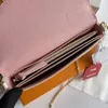 3pcs / set Femmes Sac à bandoulière classique Sac à main de luxe Designer Pochette Felicie Sacs Portefeuille en cuir véritable Chaînes d'embrayage Messenger Shopping Fourre-tout Sac à main avec boîte