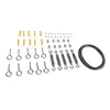 Resistance Bands Eye Hook Screw Aluminum Crimping Sleeve Rust Proof Stainless Steel Wire Rope Set 15m for Garden Fence Home 230612