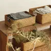 Storage Baskets Zerolife Natural Large Woven Seagrass Basket Of Straw Wicker For Home Table Fruit Bread Towels Small Kitchen Container 230613