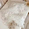 Juegos de cama Funda de almohada para bebé Estampado floral Funda de almohada de muselina de algodón para 30x50cm 48x74cm 230613