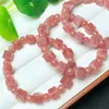 Strand Naturel Rouge Dentelle Agate Cube Bracelet Perle Ronde Cristal Reiki Guérison Pierre De Mode Femme Bijoux Pour Femmes Cadeau 1 pcs 8mm