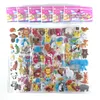 Adesivi giocattolo per bambini 12 fogli Set Mini adesivo 3D animale carino per ragazzi Ragazze Scrapbooking fai da te Puffy PVC Regalo per bambini 230613