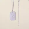 Pendant Necklaces Classic Dog Tag Pendant Brand Designer Stainless Steel Necklace Letter Carved Jewelry Lover Gift NO Box