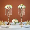 40 à 90 cm de hauteur) Centres de table de fête de mariage Support de support de fleurs en métal avec chaîne en cristal pour la décoration de vacances à la maison d'hôtel D007