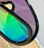 Cool Mask Pilot Wrap Occhiali da sole Green Mirror Lens Summer Party Occhiali da sole oversize per uomo Donna Sunnies gafas de sol Sonnenbrille UV400 Eyewear con scatola