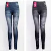 Leggings pour femmes femmes nouvelle mode classique extensible Slim Leggings Sexy Imitation Jean Skinny jegging papillon imprimé pantalon bas