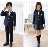 Одежда устанавливает детские девочки мальчики, корея, британская японская школьная униформа, блейзер