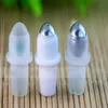 10ml Essential Oil Roll-on Bottles Transparent Frosted Glass Bottle Stainless Steel Roller Balls Silver Cap Roller Bottles Hpmlf