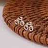 New Arrival Lovely Silver Color Biker Cute Bike Bicycle Stud Earrings For Women Best Friend Ear Jewelry Gifts R230613