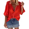 Womens Long Shirt V Women Shirts Solid T Casual Top Sleeve Dressy Print Summer Ruffle Neck Womens Blouses Casual Tunic