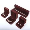 Jewelry Pouches Quality Brown Velvet Bracelet Box Wedding Gift Storage Packing For Necklace Ring Earrings Jewellery Organizer Case