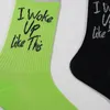 Men's Socks Encourage Slogan Text Boy Girl Youth Vitality Color College Style Fashion Street Cool Hip Hop Skateboard Cotton