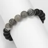 Brin 8/10mm pierre naturelle perle Bracelet mâle coréen noir Agate dominatrice Couple femme hommes bijoux cadeau