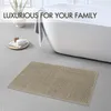 Tapis de densité supérieure épaisse luxe de salle de bain chenille tapis de salle de bain extra-doux absorbant pailtre shaggy lave le tapis de plancher à la maison rapide