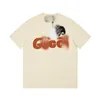Diseñador de camisetas para hombres 2023 Primavera / Verano Nueva camiseta de manga corta con estampado de letras de ardilla de algodón Casual OS Z7ZL
