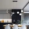 Pendant Lamps Modern Black Gold Led Lamp Decoration For Living Dining Room Kitchen Glass Suspension Hanging Lighting Indoor Fixtures