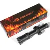 FIRE WOLF 1-4X24 E Riflescopes Hunting Red Dot Scopes Compact Rifle Scope Illuminated Reticle W/ Mounts