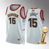 Nikola Jamal Murray Jokic Basketball Jersey Michael Porter Jr. Carmelo Anthony Allen Iverson Aaron Gordon Dikembe Mutombo Denvers Nuggetes 2023 Champions Jerseys