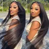 Lace Wigs 30 40 Inch 13x4 Kant Frontale Pruik Bot Rechte Kant Voor Menselijk Haar Pruiken Braziliaanse Pre geplukt Voor Zwarte Vrouwen 250 Dichtheid Z0613