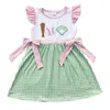 Girl Dresses Wholesale July 4th Stars Summer Kids Striped Twirl Dress Baby Short Sleeves Children Toddler Independence Day Clothes