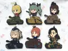 Keychains Girls och Panzer Keychian Nishizumi Miho Saori Takebe Yukari Akiyama Reizei Mako Rubber Mobiltelefonband