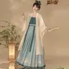 Etniska klädkvinnor Asiatiska kinesiska traditionella Hanfu Folk Dance Party Costume Oriental Fairy Princess Shooting Performance Outfit