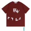 オフメンズTシャツTシャツ2324デザイナーTshirt for半袖の通気性綿白い黒い赤いファッションレター印刷されたtshizq84トップ