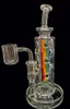 Vintage Fab Seed Of Life Glass Bong Water Narghilè Pipe 12INCH Original Glass Factory Made può mettere il logo del cliente da DHL UPS CNE