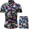 Men's Tracksuits Summer Set Men Shorts Set Floral Print Hawaiian Shirt and Shorts Beach Wear Holiday Clothes Vocation Outfit Male Two Piece Set 230613