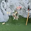 50 till 120 cm hög) Bröllopsfest kolonn Akryl Transparent Flower Rack Stands Vases Display Frame Event Anniversary Road Lead Plant Shelf For Home D005