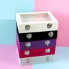 Jewelry Pouches 20 15 4.5CM Rings Box With Glasses Lid Earrings Holder Organizer Jewellery Accessories Display For Home Or Shop Window Show