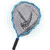 Fishing Accessories Fly Fishing Landing Net Outdoor Fishing Brail Blue Soft Rubber Material Landing Net Eva Handle Fishing Nets Tool Accessory 230612