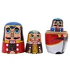 Poppen Verkoop 5 PcsSet Walnoot Russische Poppen Handgeschilderde Home Decor Verjaardag Geschenken Baby Speelgoed Nesting Dolls Houten Matroesjka 230612