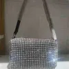 Bolsas de mão de alta qualidade Bolsas femininas com strass cheias de strass Bolsas de moda com aba de cristal brilhante Bolsas pequenas para mulheres com caixa
