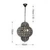 Pendant Lamps Moroccan Style Wrought Iron Southeast Asia Living Room Bedroom Chandelier