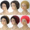 الباروكات من الدانتيل القصير kinky curly wigs pixie قطع البرازيلية البرازيلية مجعد الشعر البشري HD إغلاق الدانتيل الشفافة شعر مستعار رخيصة للنساء السود Z0613