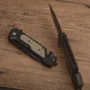 1 Pz DA316 Coltello chiudibile Flipper 3Cr13Mov Lama a goccia nera G10 / Coltelli a cartella con apertura rapida assistita con manico in acciaio inossidabile con scatola al minuto